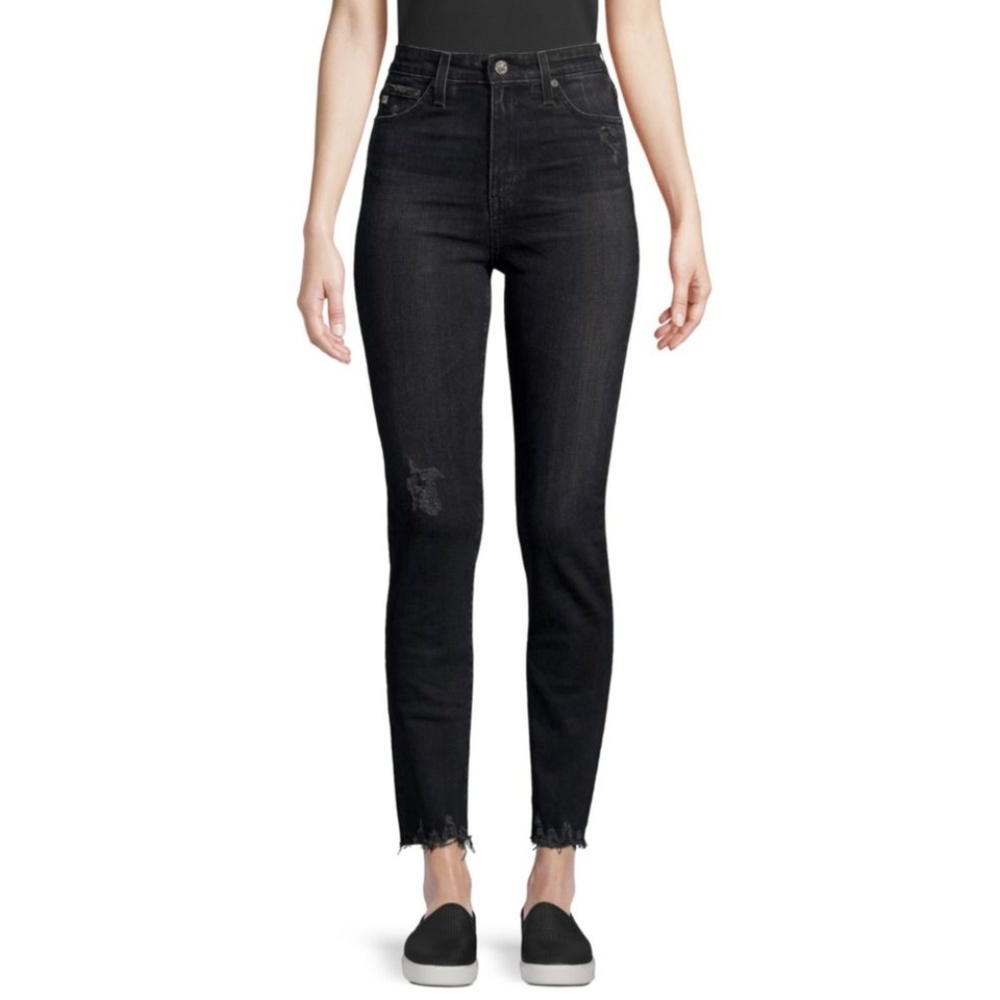 AG Jeans Sophia High-Rise Washed Straight-Leg Jean